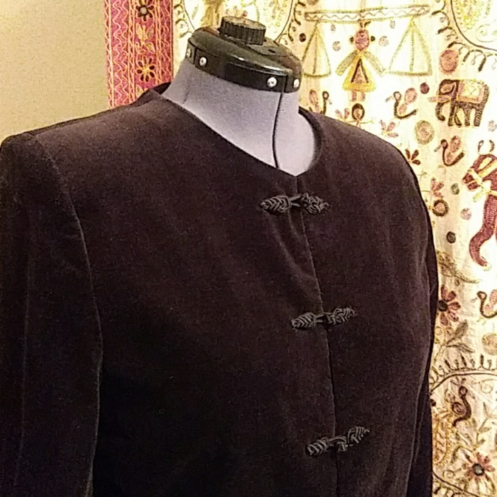 Potomac Collection Velvet 4 Button Cotton Blazer